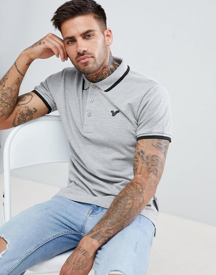 Voi Jeans Basic Polo Shirt - Gray