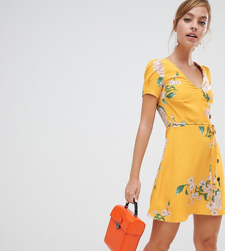 River Island Petite Floral Print Tea Dress - Multi