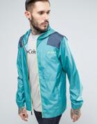 Columbia Flashback Windreaker Jacket Lightweight Hooded 2 Tone In Blue - Blue