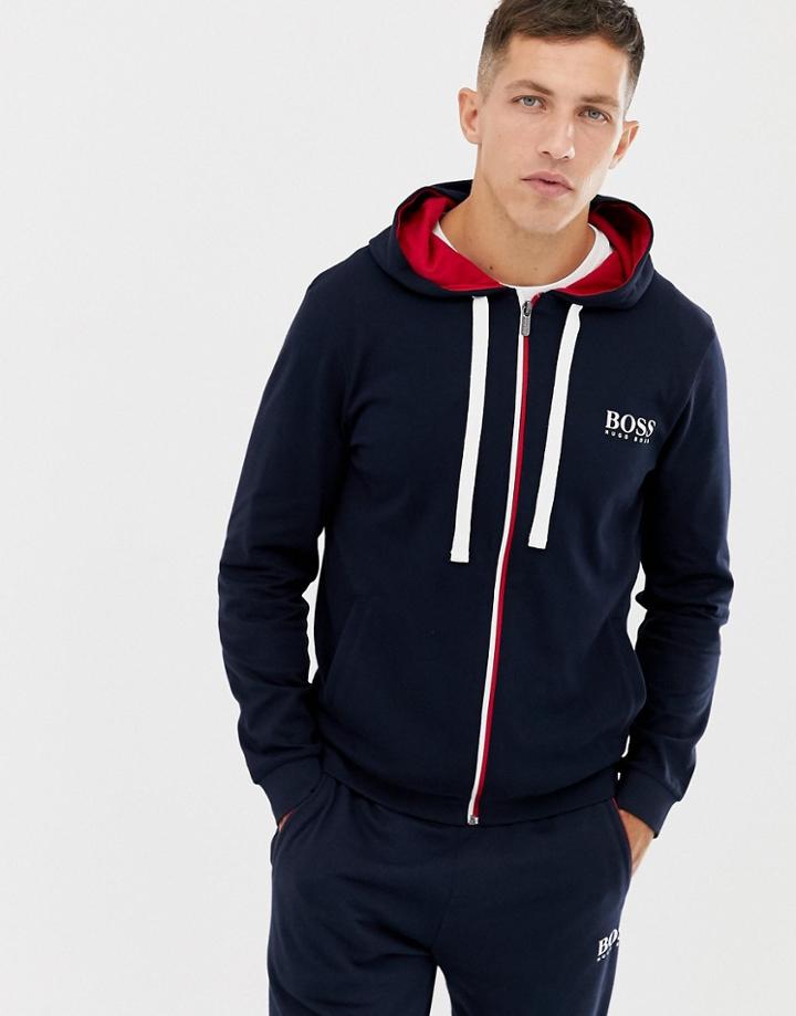 Boss Bodywear Authentic Hooded Zip-thru Jacket Suit 2 - Navy