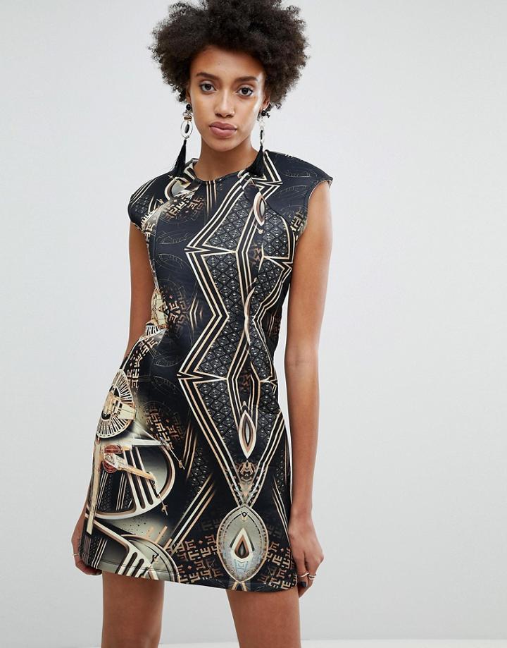 Asos X Star Wars Scuba Printed Mini Dress - Multi