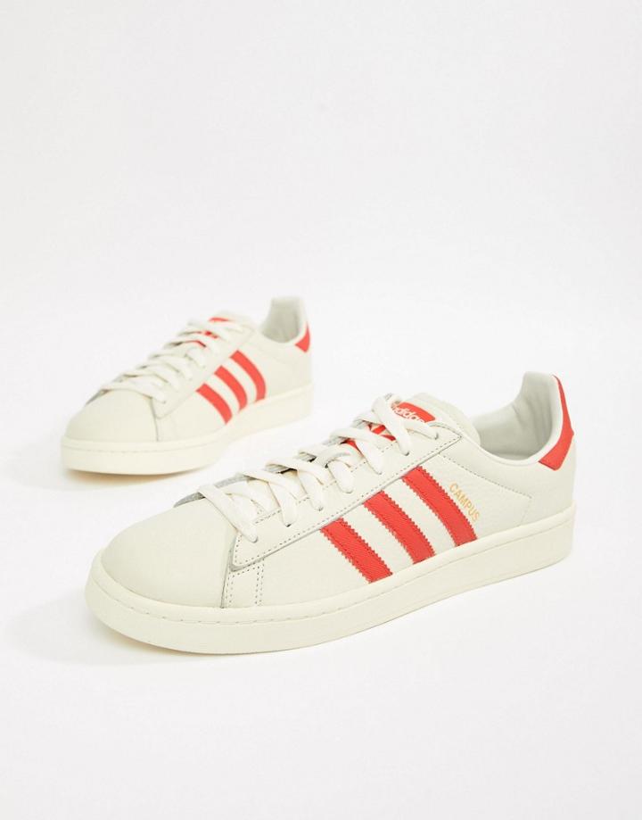 Adidas Originals Campus Sneakers In White Cq2069 - White