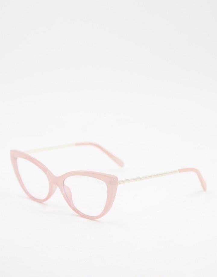 Quay Lustworthy Cat Eye Clear Lens Glasses