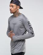 Nicce London Lux Long Sleeve T-shirt - Gray