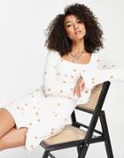Free People Celia Polka Dot Mini Dress In Ivory-white