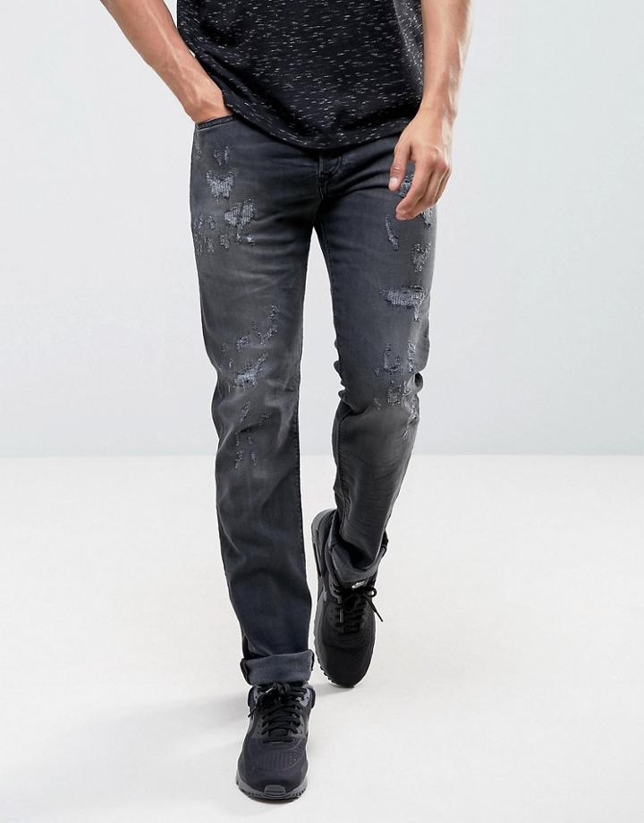Diesel Buster Straight Fit Jeans 0683w - Black