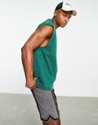 Asos Design Heavyweight Oversized Tank Top In Acid Washed Green - Mgreen - Mgreen