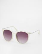 Pieces Pastel Round Sunglasses - Reseda