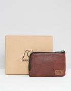 Quicksilver Zip Trip Wallet In Brown Leather - Brown
