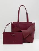 Ted Baker Giant Knot Shopper In Leather - Red