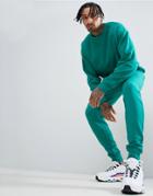 Asos Design Tracksuit Oversized Sweatshirt/skinny Joggers In Teal Green - Green