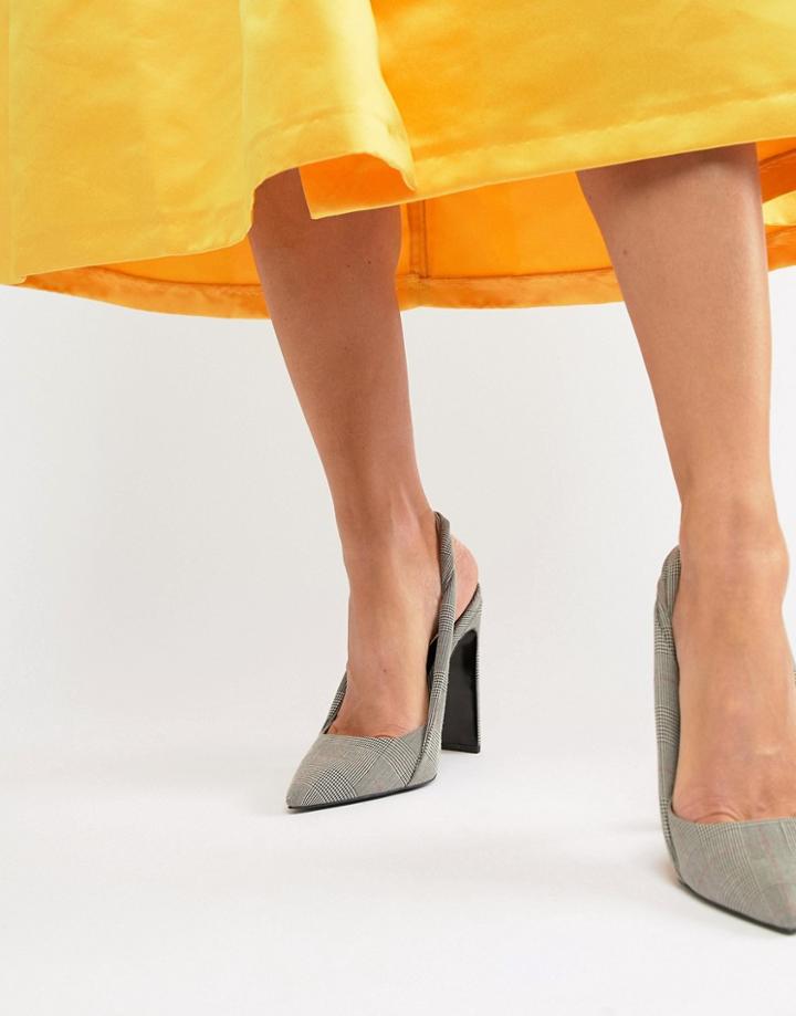 Asos Design Poker Slingback High Heels - Multi