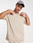 Marshall Artist Santiago Oversized T-shirt In Beige-neutral