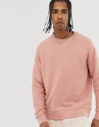 Weekday Paris Sweatshirt In Pink - Orange