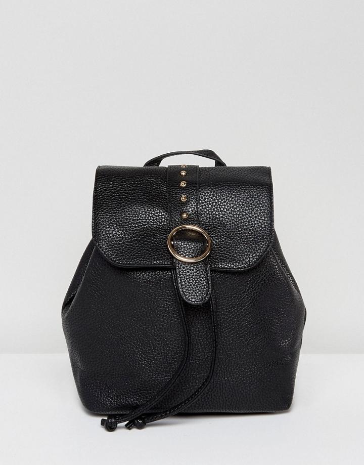 Pieces Backpack With Stud Detail - Black
