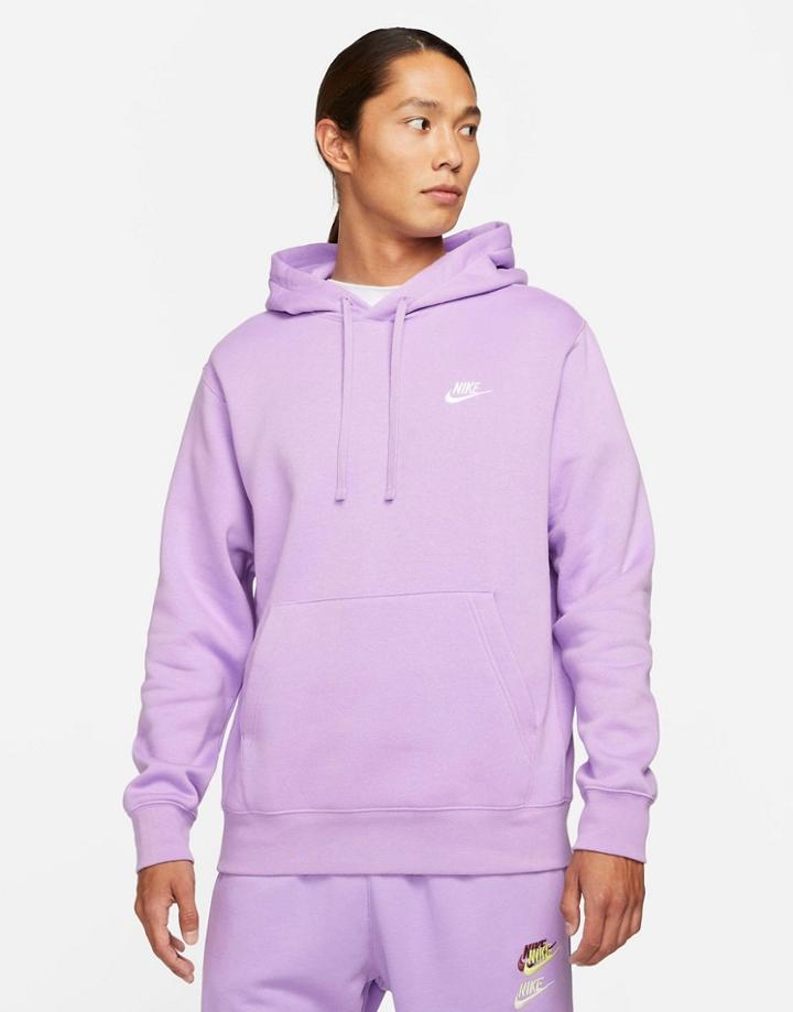 Nike Club Fleece Hoodie In Lilac-purple