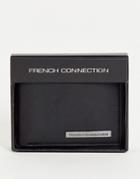 French Connection Classic Bi-fold Metal Bar Wallet In Black