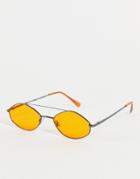 Aj Morgan Slim Line Round Sunglasses-orange