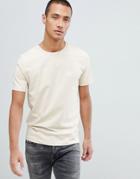 Boss Tales Small Logo T-shirt In Oatmeal - Beige