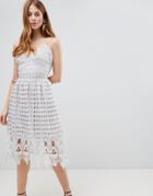 Glamorous Crochet Skater Midi Dress