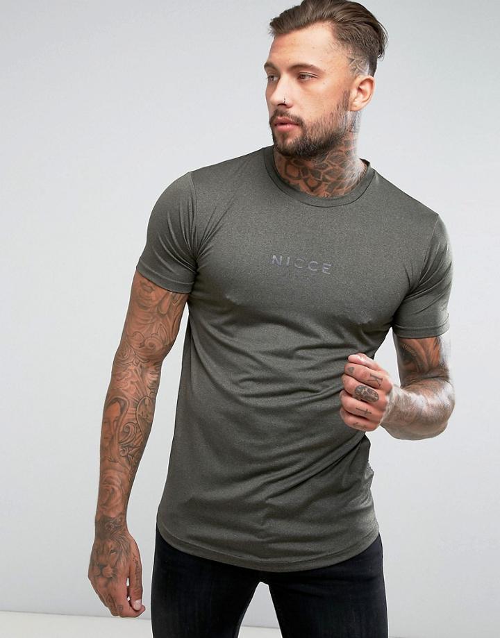 Nicce London T-shirt In Muscle Fit - Green