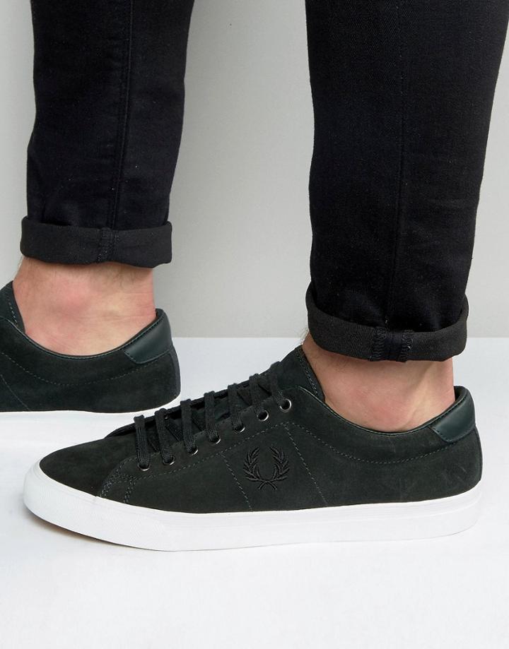 Fred Perry Underspin Suede Sneakers - Green