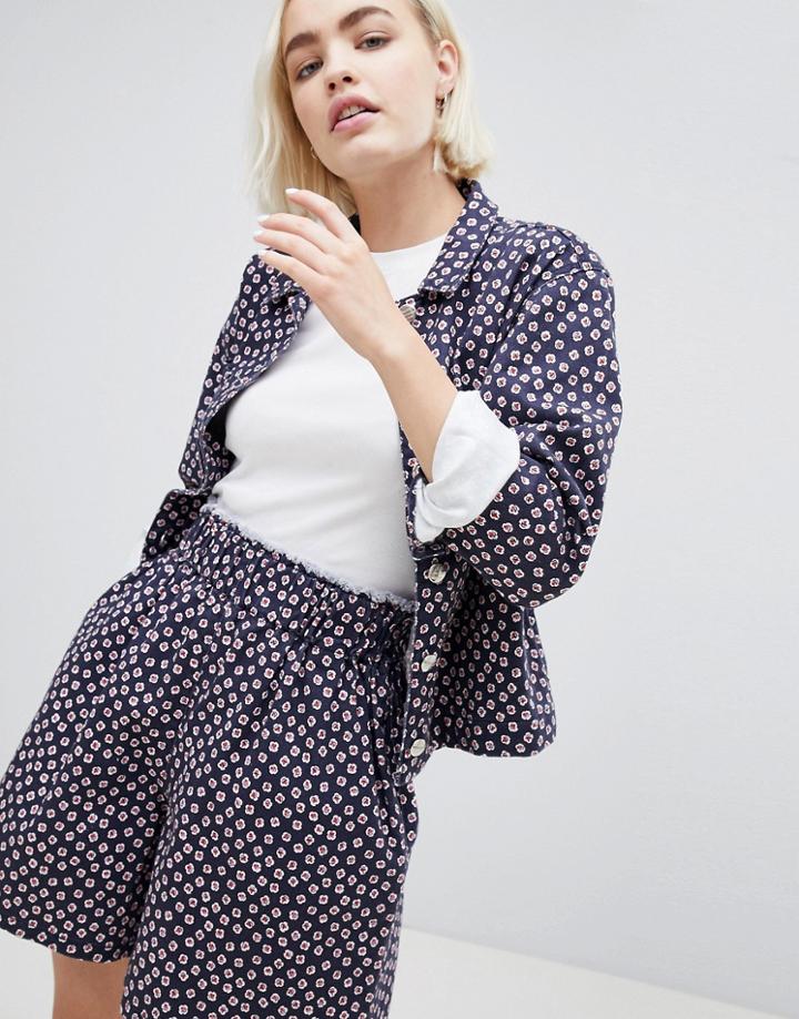 Mads Norgaard Denim Jacket-navy