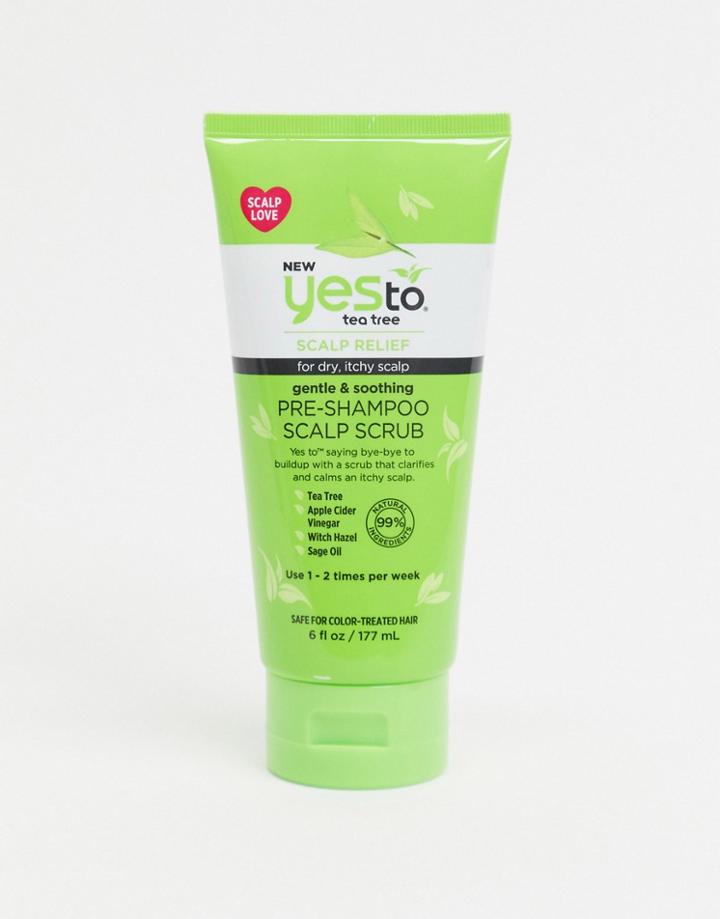 Yes To Tea Tree Gentle & Soothing Pre-shampoo Scalp Scrub 6 Fl Oz-clear