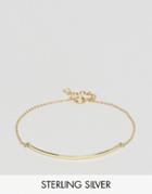 Asos Gold Plated Sterling Silver Fine Id Bracelet - Gold