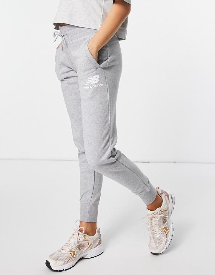 New Balance Logo Sweatpants In Gray-grey