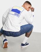 Vans Original Dna Sidestripe Back Print Long Sleeve T-shirt In White
