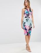 Jessica Wright Floral Midi Dress With Harness Straps - Multi