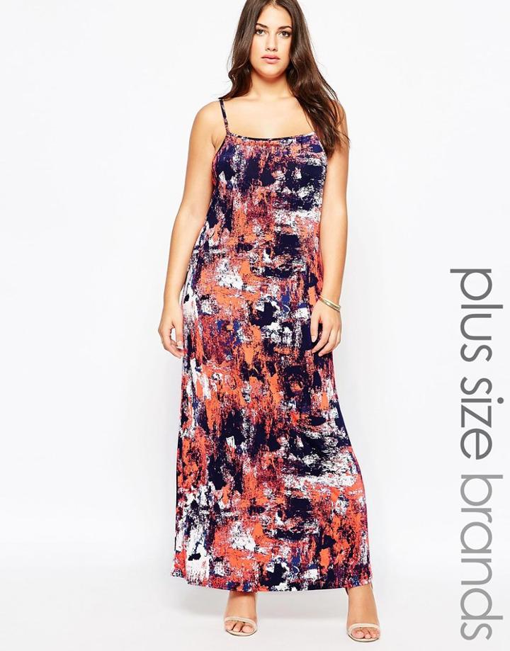 Praslin Plus Maxi Dress In Chalk Print - Multi
