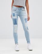 Pepe Jeans Alyx Patch Mom Jeans - Blue