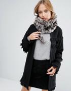 Alice Hannah Sporty Fur Infinity Scarf - Brown