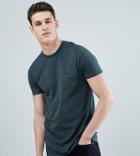 Asos Design Tall Longline T-shirt With Crew Neck In Green - Green