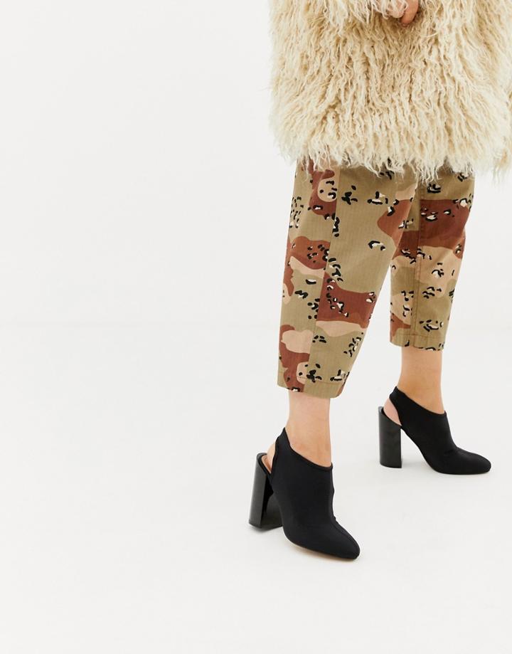 Asos Design Toco Slingback Heeled Shoes - Black
