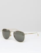 Gucci Aviator Sunglasses In Gold - Gold
