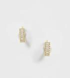 Shashi Sterling Silver 18k Gold Plated Huggie Hoop Earrings