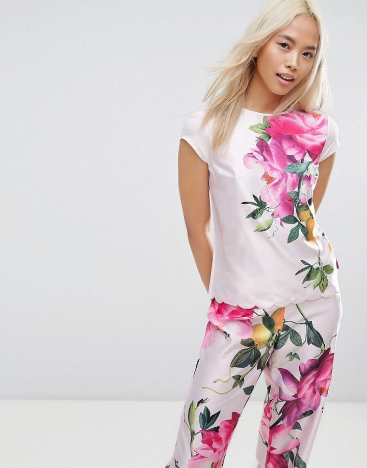 B By Ted Baker Citrus Bloom Short Sleeve Top - Pink