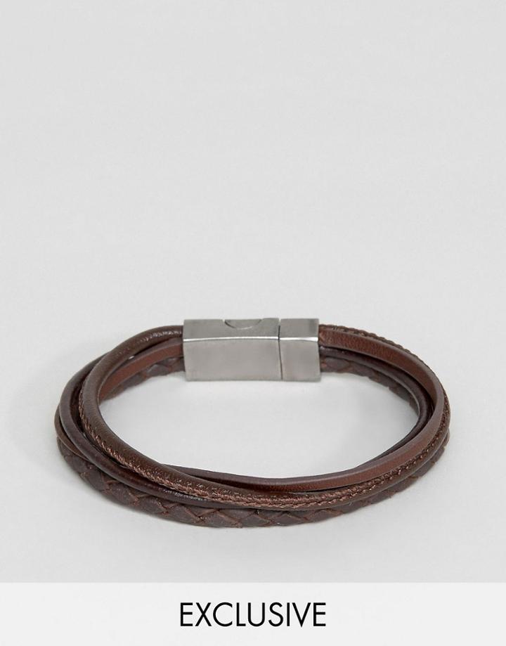 Seven London Leather Multi Bracelet In Brown - Brown