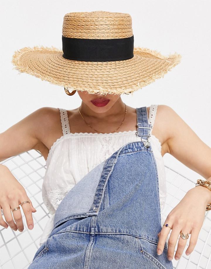 Mango Straw Hat In Natural-neutral