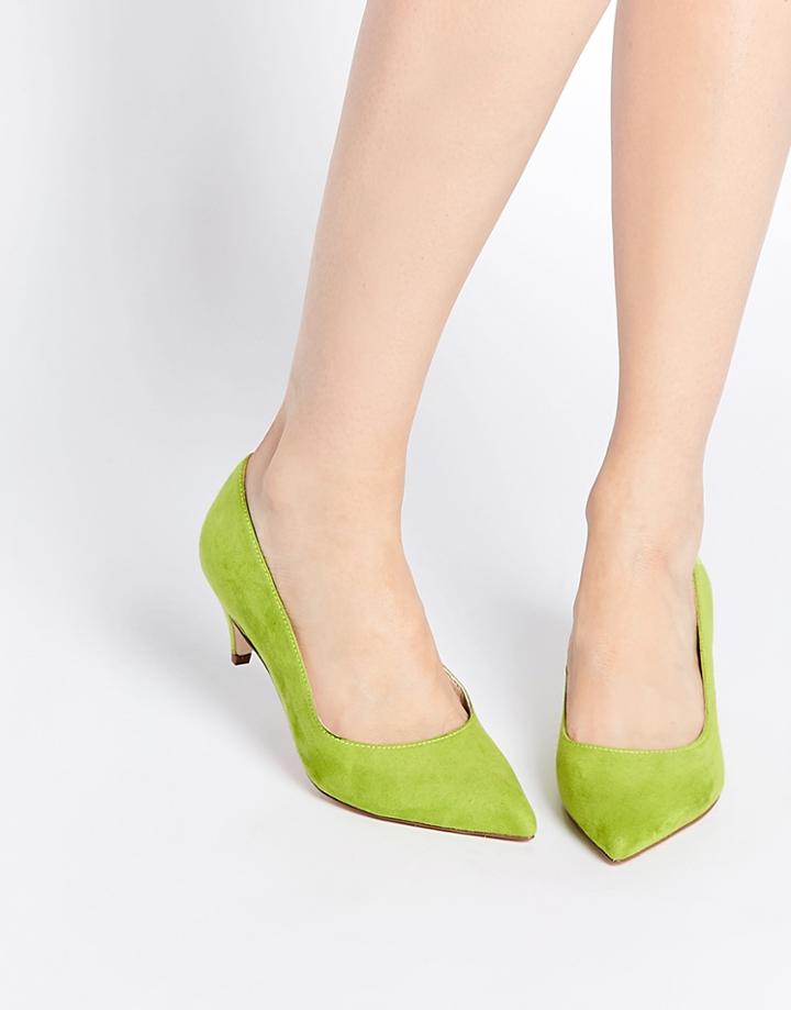 Asos Sequence Pointed Heels - Lime