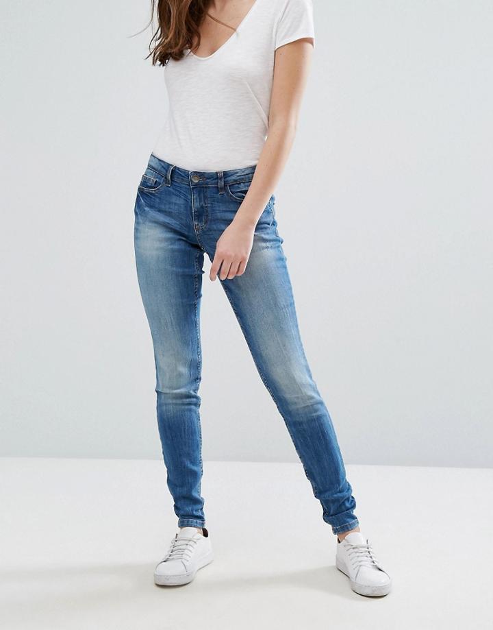 Jdy Flora Low Rise Skinny Jeans - Blue