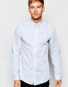Selected Homme Shirt With Stretch In Slim Fit - Light Blue