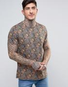 Pretty Green Gretton T-shirt All Over Paisley Print - Black