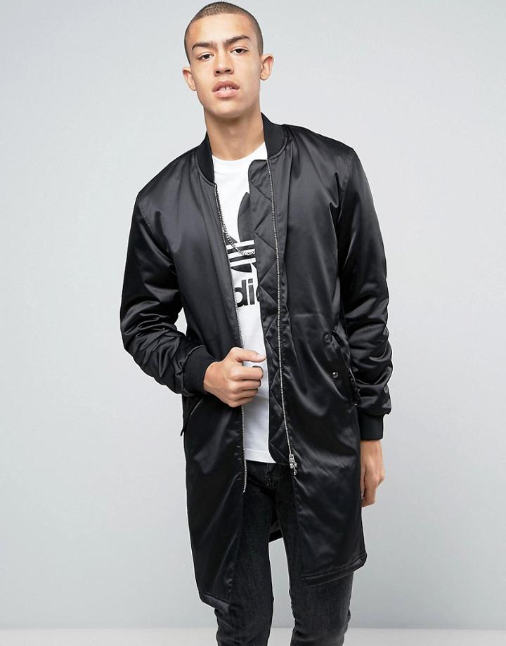 Adidas Originals Hzo Bomber Jacket In Black Bk7235 - Black