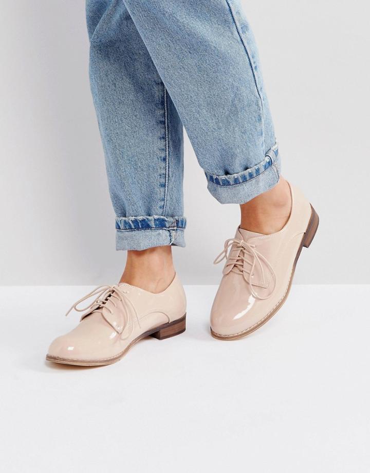 London Rebel Clean Lace Up Shoe - Beige