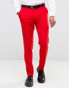 Asos Skinny Pant In Red - Red