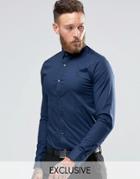 Only & Sons Skinny Shirt With Stretch - Navy